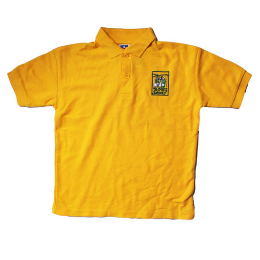 All Saint’s Richmond Gold Polo Shirt w/Logo