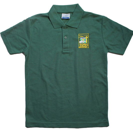 All Saint’s Richmond Bottle Green Polo Shirt w/Logo