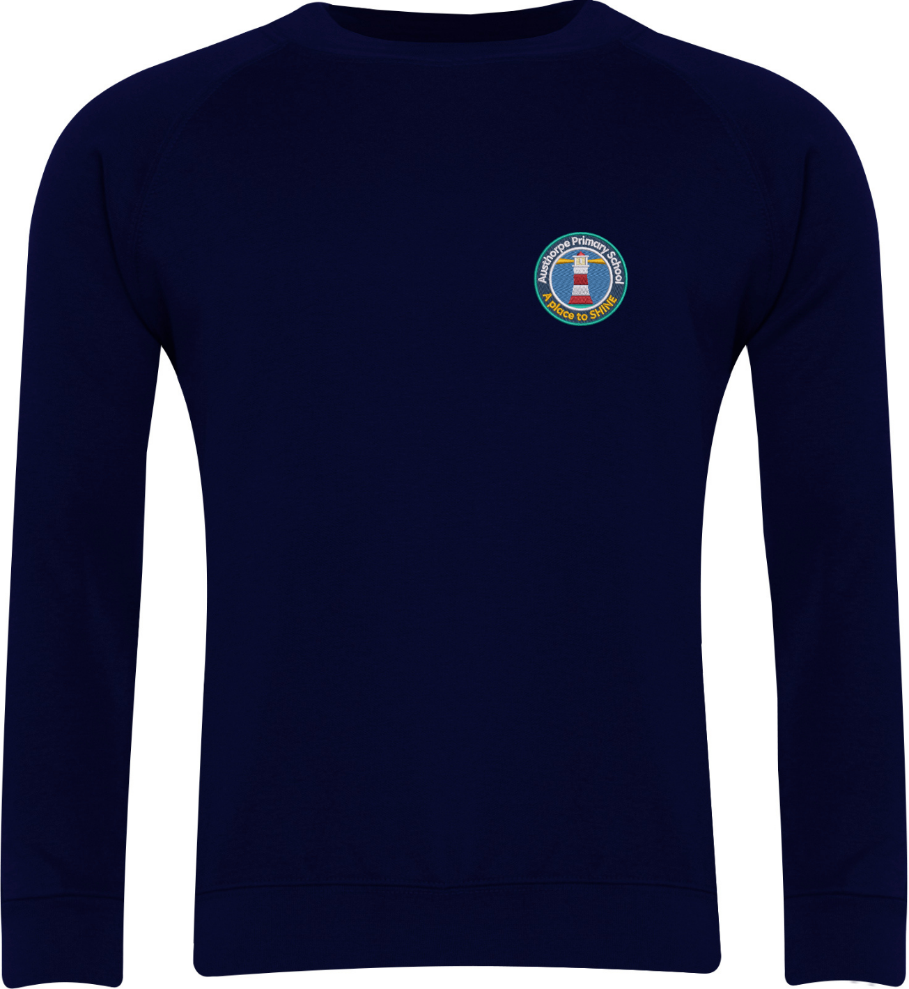 Austhorpe Navy Crew Neck Sweatshirt w/Logo
