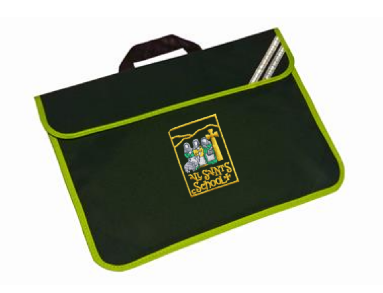 All Saint’s Richmond Bottle Green Bookbag w/Logo