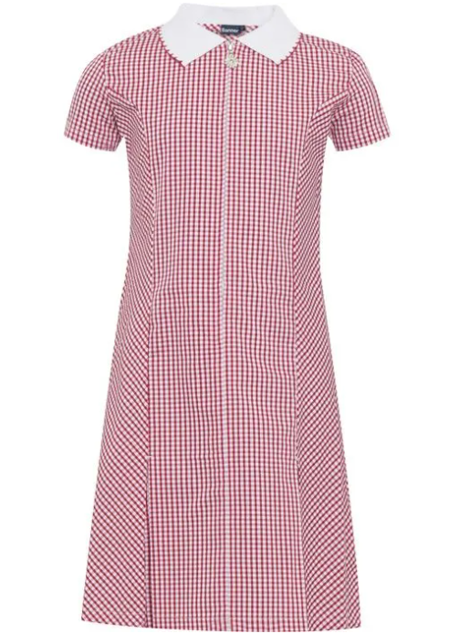 Red And white checked summer dress