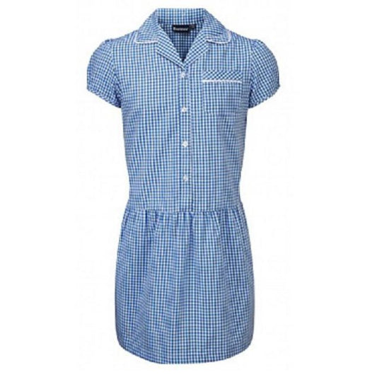 Ashley Blue/White Checked Summer Dress