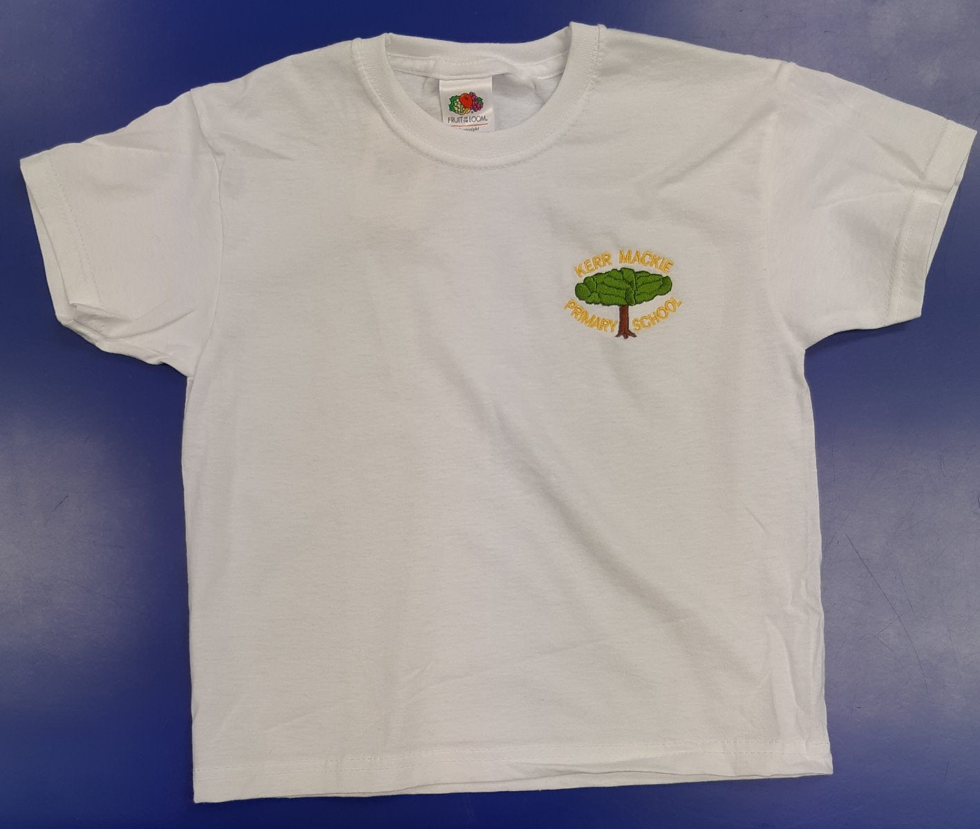 Kerr Mackie White P.E T-Shirt w/Logo