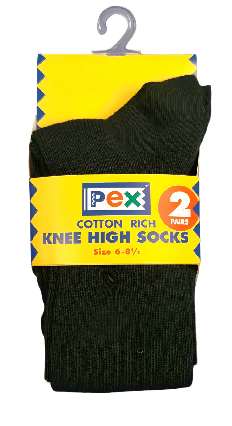 Bottle Green Knee High Socks – Pack of 2