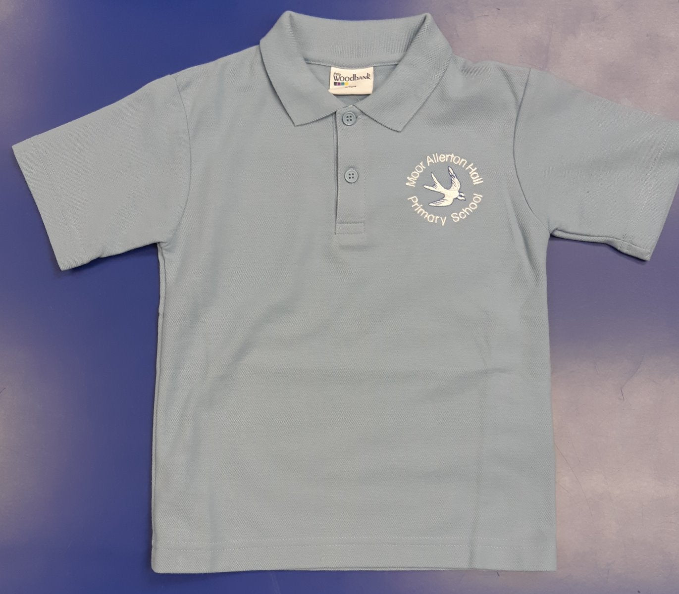 Moor Allerton Primary Sky Polo w/Logo