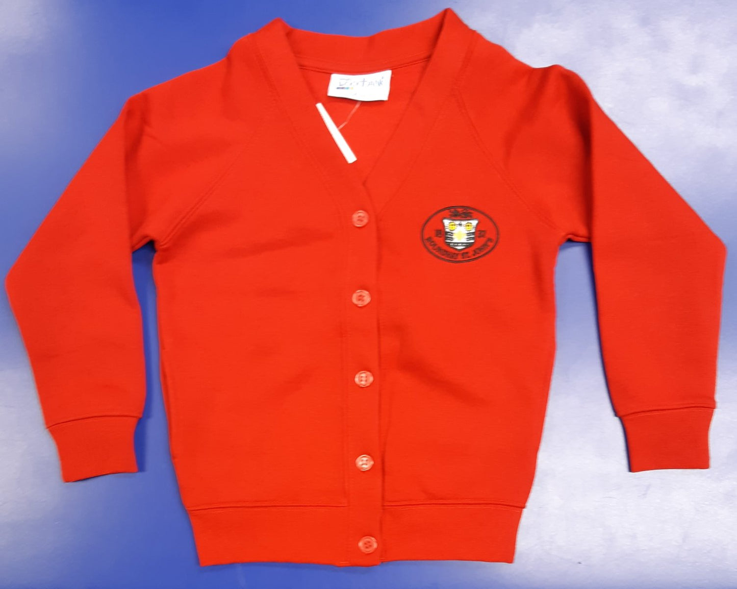Roundhay St John's Red Cardigan w/Logo