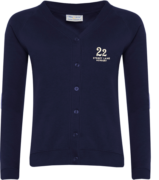 22 Street Lane Girls Navy Cardigan w/Logo