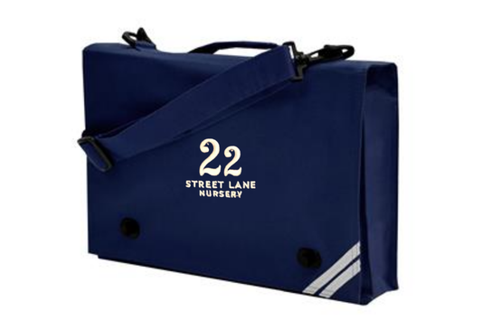 22 Street Lane Navy Document Case w/Logo