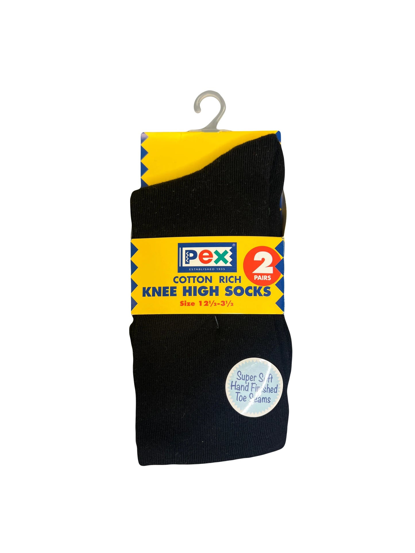 Knee High Socks – 2 Pair Pack – Black