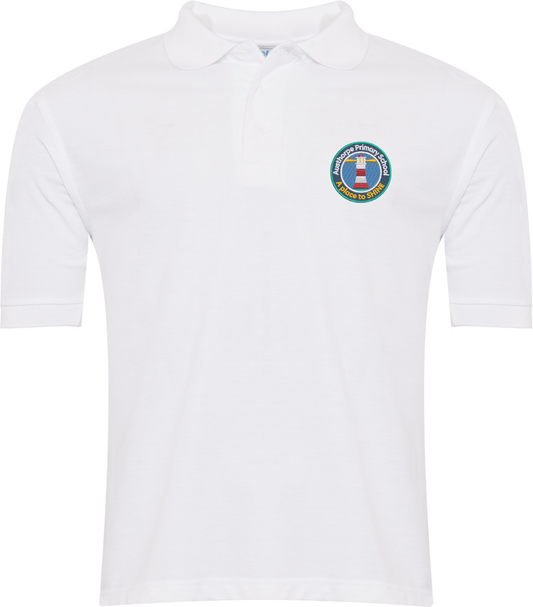 Austhorpe White Polo Shirt w/Logo