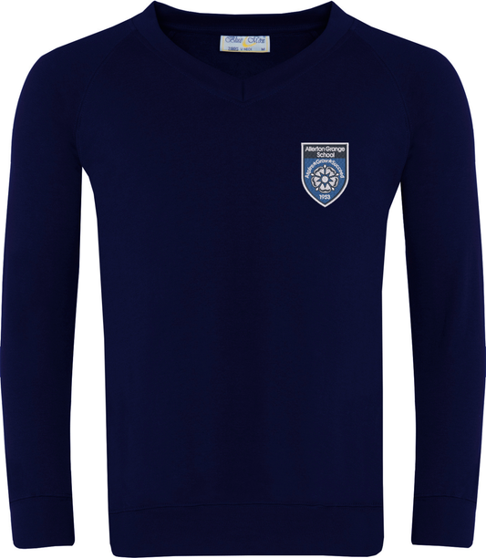 Allerton Grange V-Neck Navy Pullover (Year 11) w/Logo