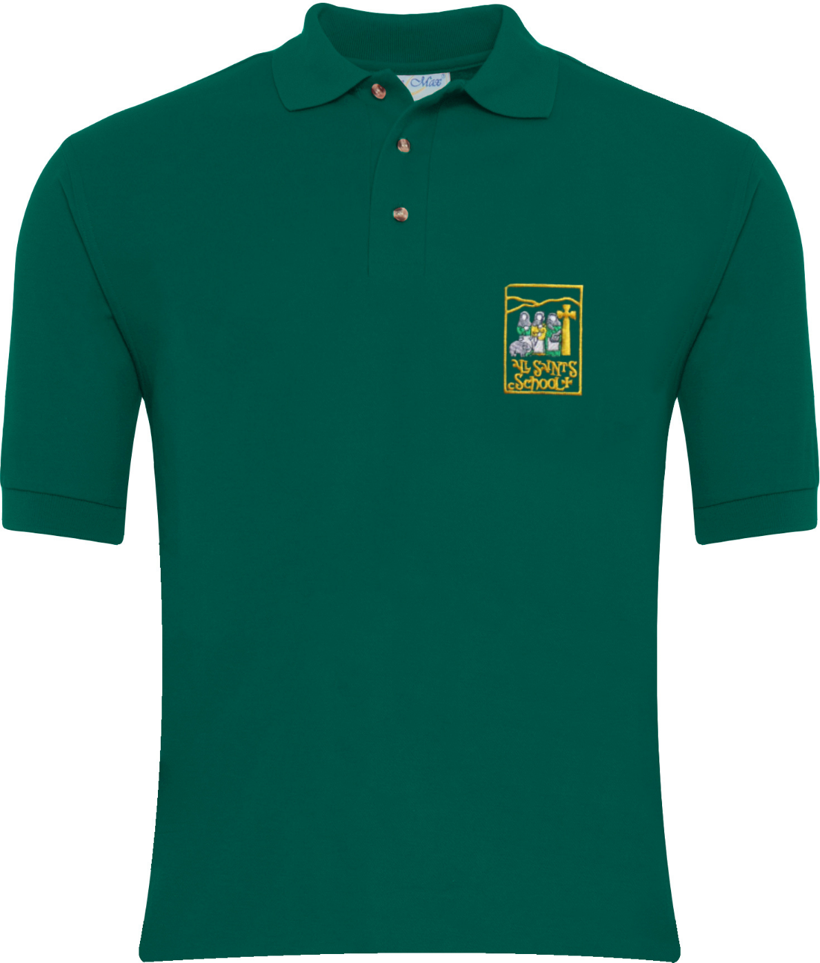 All Saint’s Richmond Bottle Green Polo Shirt w/Logo