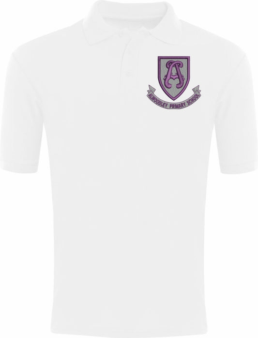 Alwoodley White Polo Shirt w/Logo