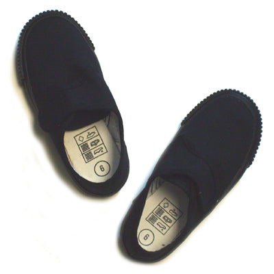 Black Velcro Fastening Gym Shoes