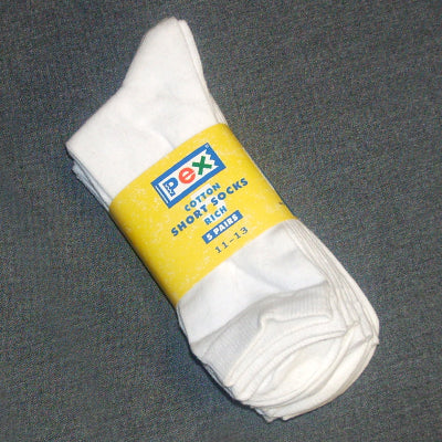 White Short Socks – 5 Pair Pack