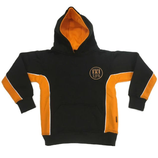 Leeds Jewish Free Blk/Amb Hooded Sweatshirt w/Logo