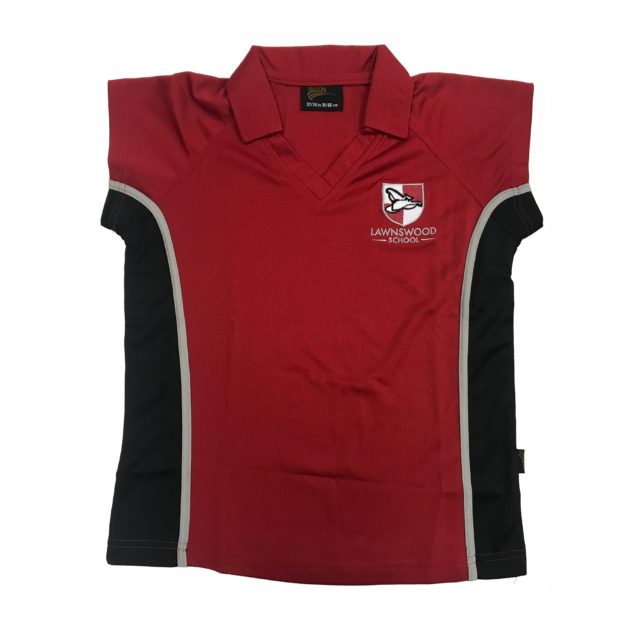 Lawnswood Girls Red P.E Polo Shirt