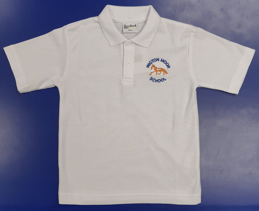 Wigton Moor White Polo Shirt w/Logo